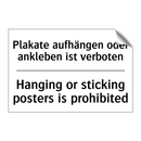 Plakate aufhängen oder ankleben /.../ - Hanging or sticking posters is /.../
