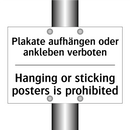 Plakate aufhängen oder ankleben /.../ - Hanging or sticking posters is /.../