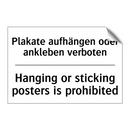 Plakate aufhängen oder ankleben /.../ - Hanging or sticking posters is /.../