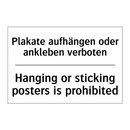 Plakate aufhängen oder ankleben /.../ - Hanging or sticking posters is /.../