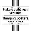 Plakate aufhängen verboten - Hanging posters prohibited