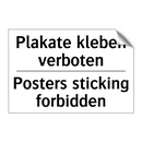 Plakate kleben verboten - Posters sticking forbidden