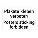 Plakate kleben verboten - Posters sticking forbidden