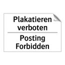 Plakatieren verboten - Posting Forbidden