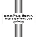 Bierlagerraum: Rauchen, Feuer und offenes Licht verboten