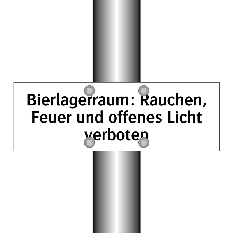 Bierlagerraum: Rauchen, Feuer und offenes Licht verboten