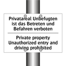 Privatareal Unbefugten ist das /.../ - Private property Unauthorized /.../