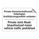 Private Gemeinschaftsstraße: Unbefugter /.../ - Private Joint Road: Unauthorized /.../
