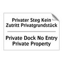 Privater Steg Kein Zutritt Privatgrundstück/.../ - Private Dock No Entry Private /.../