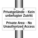 Privatgelände - Kein unbefugter /.../ - Private Area - No Unauthorized /.../