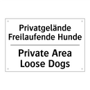 Privatgelände Freilaufende Hunde/.../ - Private Area Loose Dogs