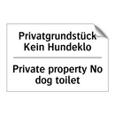 Privatgrundstück Kein Hundeklo - Private property No dog toilet