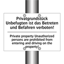 Privatgrundstück Unbefugten ist /.../ - Private property Unauthorized /.../