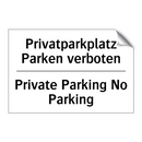 Privatparkplatz Parken verboten/.../ - Private Parking No Parking