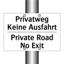 Privatweg Keine Ausfahrt - Private Road No Exit
