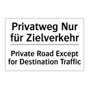 Privatweg Nur für Zielverkehr - Private Road Except for Destination /.../