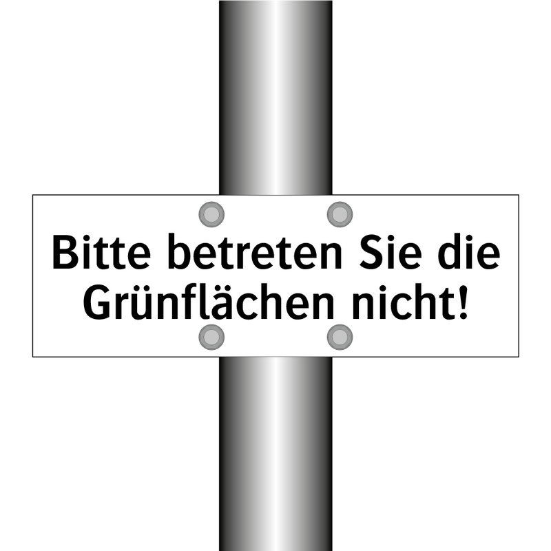 Bitte betreten Sie die Grünflächen nicht!