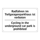 Radfahren im Tiefgaragenparkhaus /.../ - Cycling in the underground car /.../