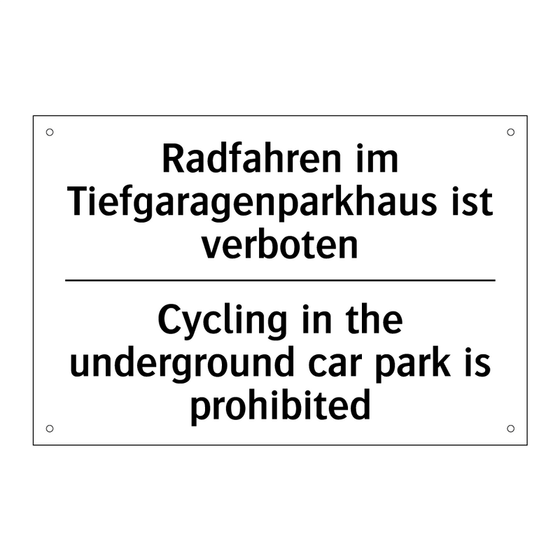 Radfahren im Tiefgaragenparkhaus /.../ - Cycling in the underground car /.../