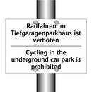 Radfahren im Tiefgaragenparkhaus /.../ - Cycling in the underground car /.../