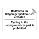 Radfahren im Tiefgaragenparkhaus /.../ - Cycling in the underground car /.../