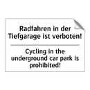 Radfahren in der Tiefgarage ist /.../ - Cycling in the underground car /.../