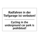 Radfahren in der Tiefgarage ist /.../ - Cycling in the underground car /.../