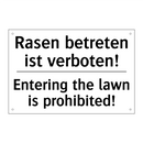 Rasen betreten ist verboten! - Entering the lawn is prohibited!/.../