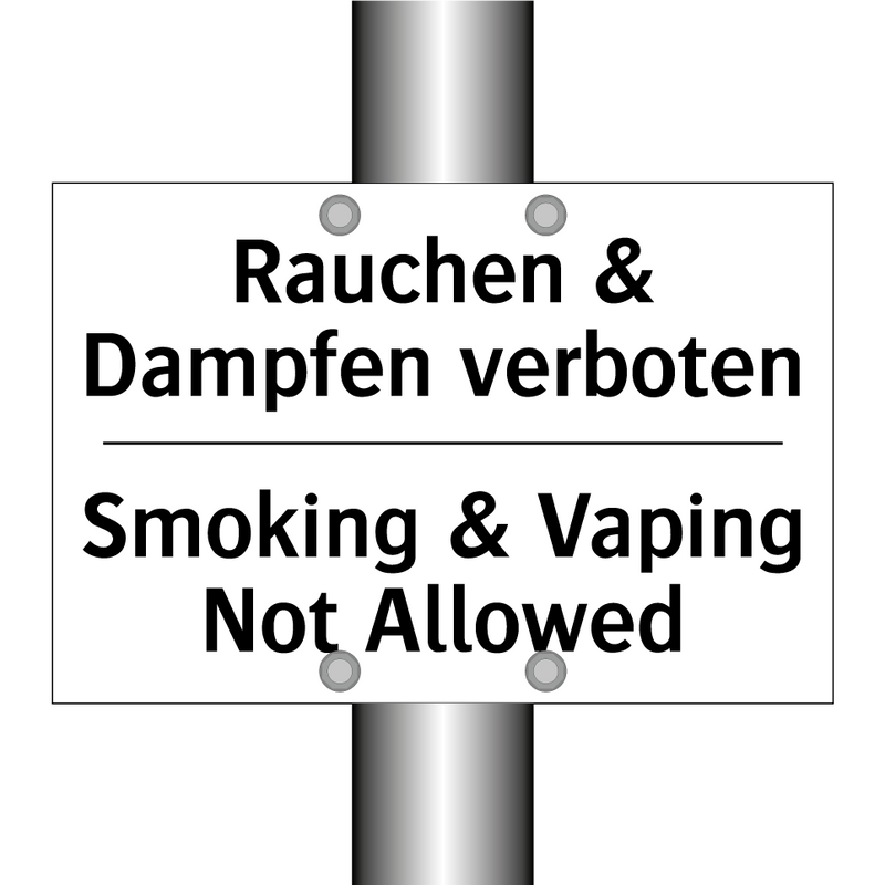 Rauchen & Dampfen verboten - Smoking & Vaping Not Allowed