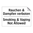 Rauchen & Dampfen verboten - Smoking & Vaping Not Allowed