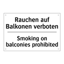 Rauchen auf Balkonen verboten - Smoking on balconies prohibited/.../