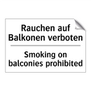 Rauchen auf Balkonen verboten - Smoking on balconies prohibited/.../