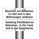 Rauchen auf Balkonen, im Hof und /.../ - Smoking Prohibited on Balconies, /.../