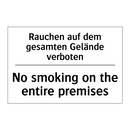 Rauchen auf dem gesamten Gelände /.../ - No smoking on the entire premises/.../