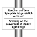 Rauchen auf dem Spielplatz ist /.../ - Smoking on the playground is legally /.../