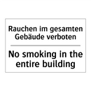 Rauchen im gesamten Gebäude verboten/.../ - No smoking in the entire building/.../