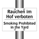 Rauchen im Hof verboten - Smoking Prohibited in the Yard