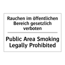 Rauchen im öffentlichen Bereich /.../ - Public Area Smoking Legally Prohibited/.../