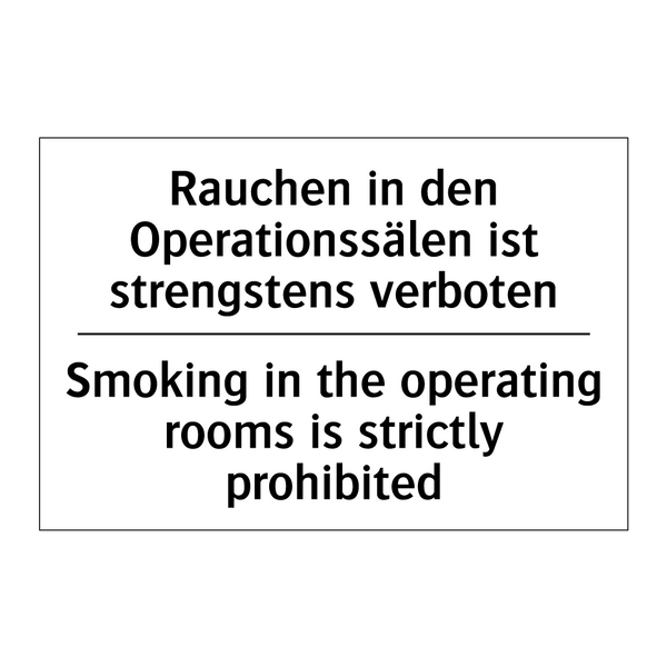 Rauchen in den Operationssälen /.../ - Smoking in the operating rooms /.../