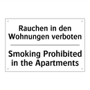 Rauchen in den Wohnungen verboten/.../ - Smoking Prohibited in the Apartments/.../