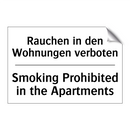 Rauchen in den Wohnungen verboten/.../ - Smoking Prohibited in the Apartments/.../