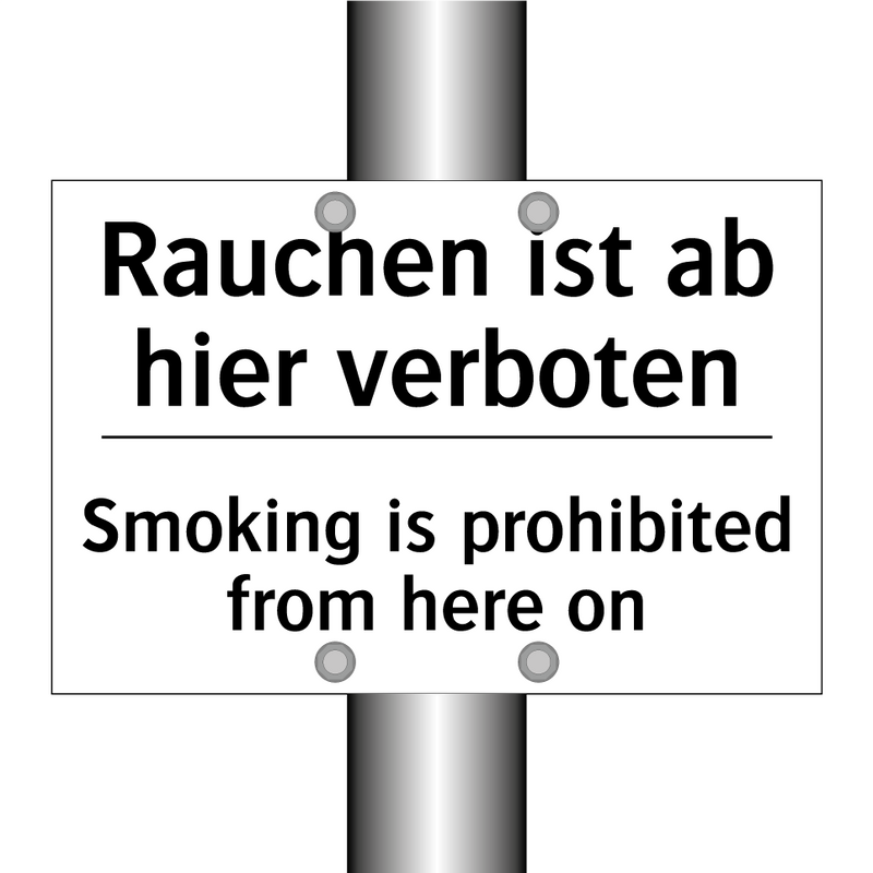 Rauchen ist ab hier verboten - Smoking is prohibited from here /.../
