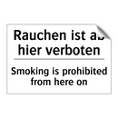 Rauchen ist ab hier verboten - Smoking is prohibited from here /.../