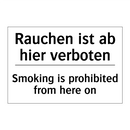Rauchen ist ab hier verboten - Smoking is prohibited from here /.../