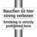 Rauchen ist hier streng verboten/.../ - Smoking is strictly prohibited /.../