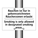 Rauchen ist nur in gekennzeichneten /.../ - Smoking is only allowed in designated /.../