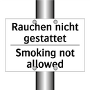 Rauchen nicht gestattet - Smoking not allowed