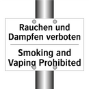 Rauchen und Dampfen verboten - Smoking and Vaping Prohibited