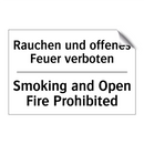 Rauchen und offenes Feuer verboten/.../ - Smoking and Open Fire Prohibited/.../