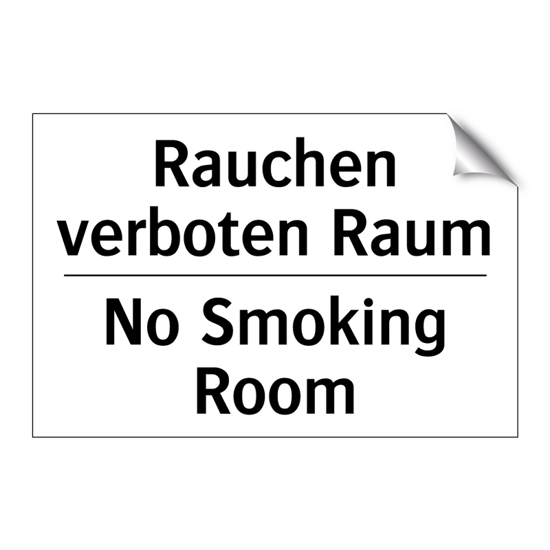 Rauchen verboten Raum - No Smoking Room